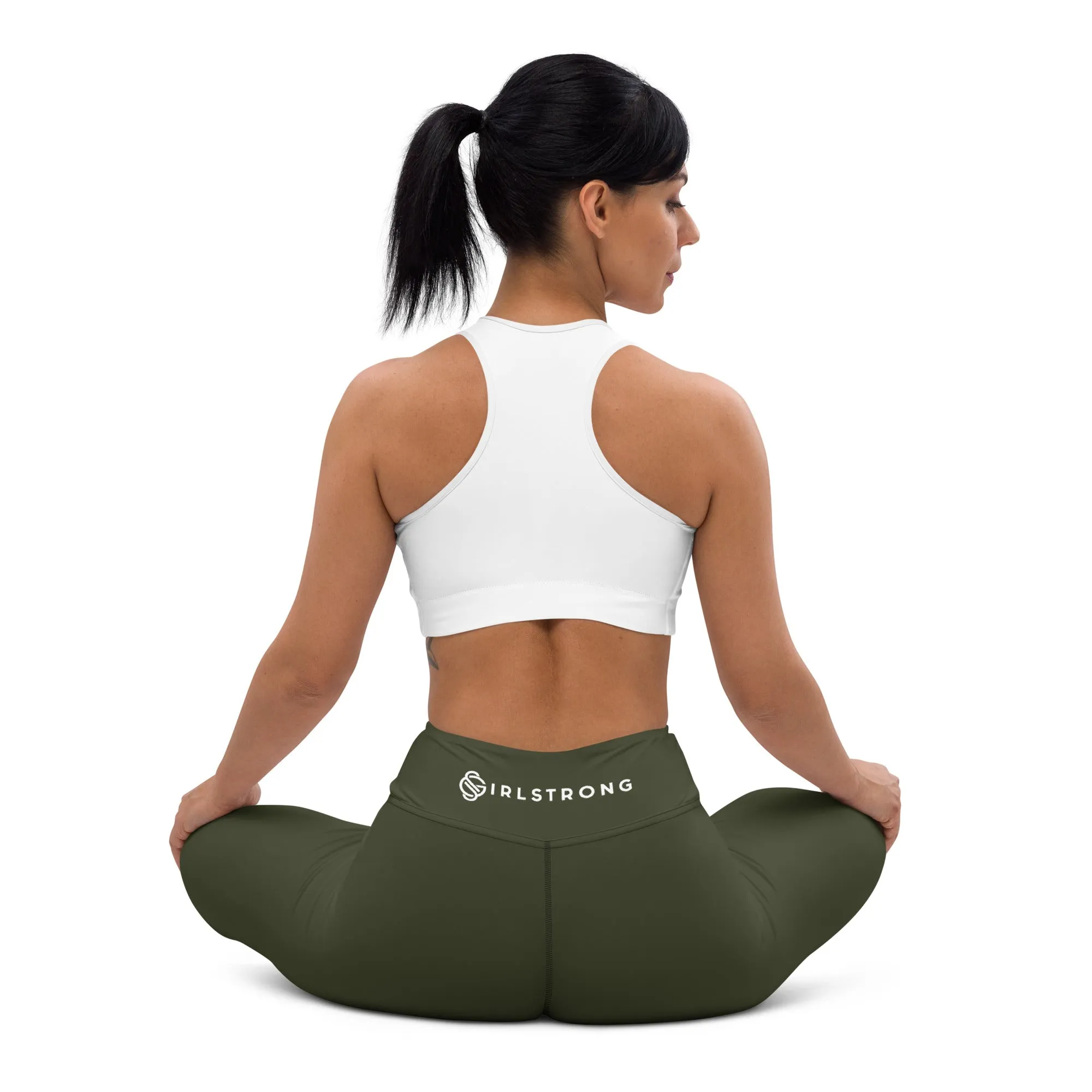 ELEVATED ESSENTIALS, BOOTY BOOSTING HIGH WAISTBAND LEGGING OLIVE