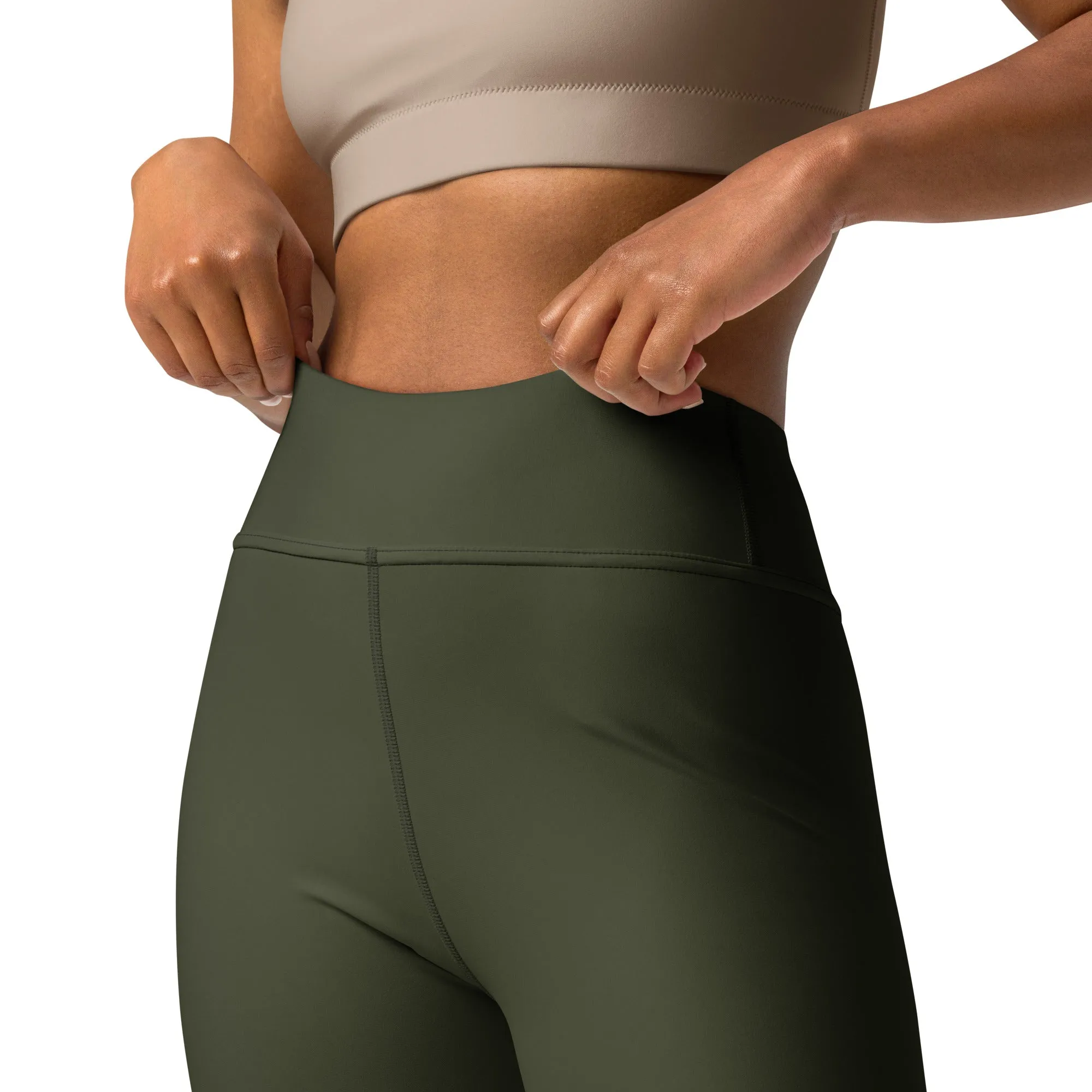 ELEVATED ESSENTIALS, BOOTY BOOSTING HIGH WAISTBAND LEGGING OLIVE