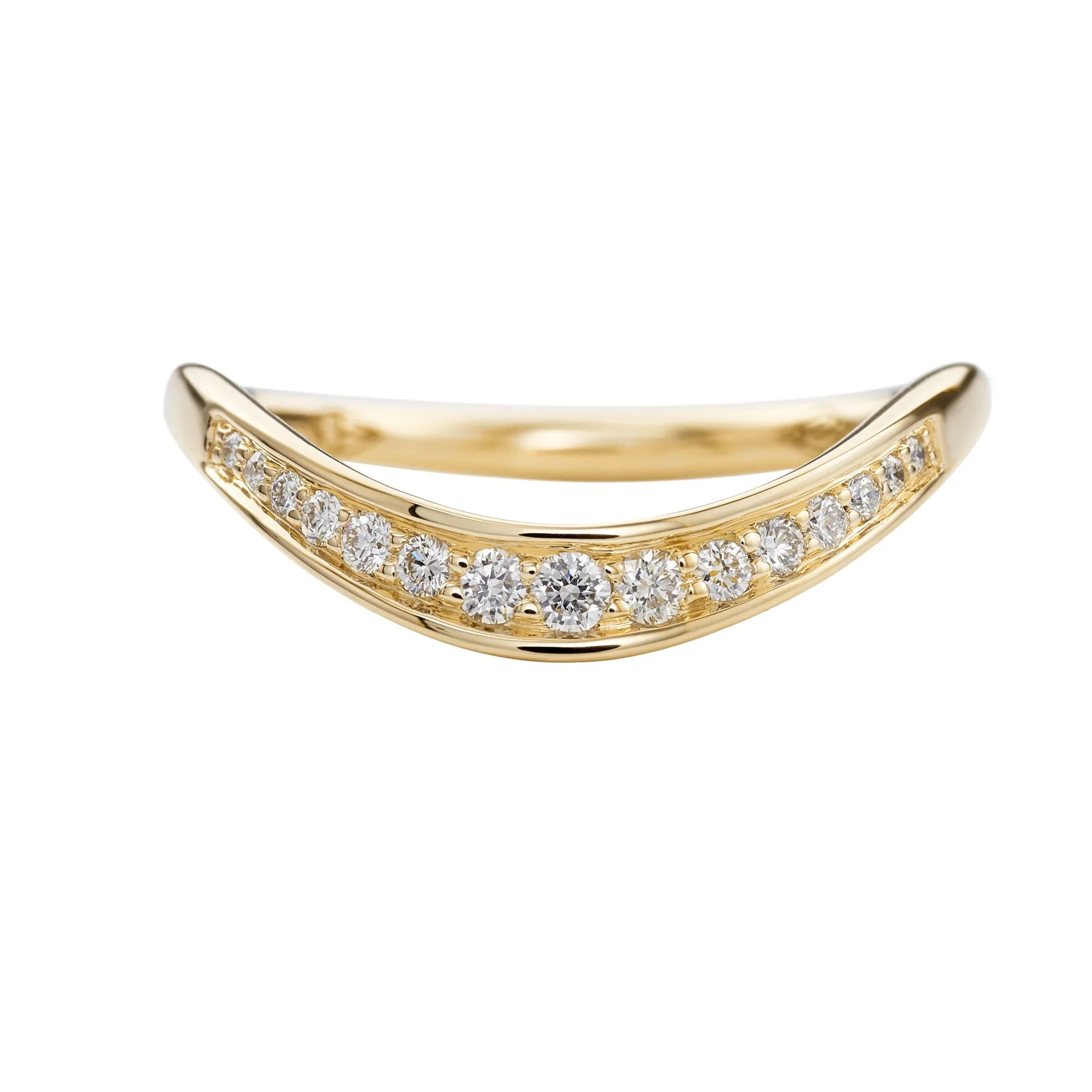 Elliptic Curve Brilliant Diamond Wedding Band