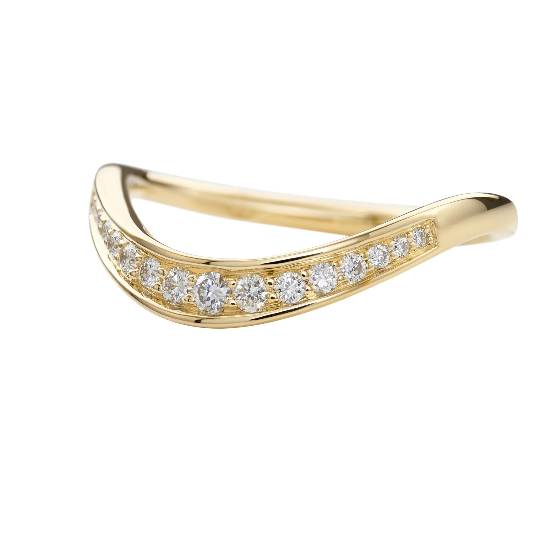 Elliptic Curve Brilliant Diamond Wedding Band