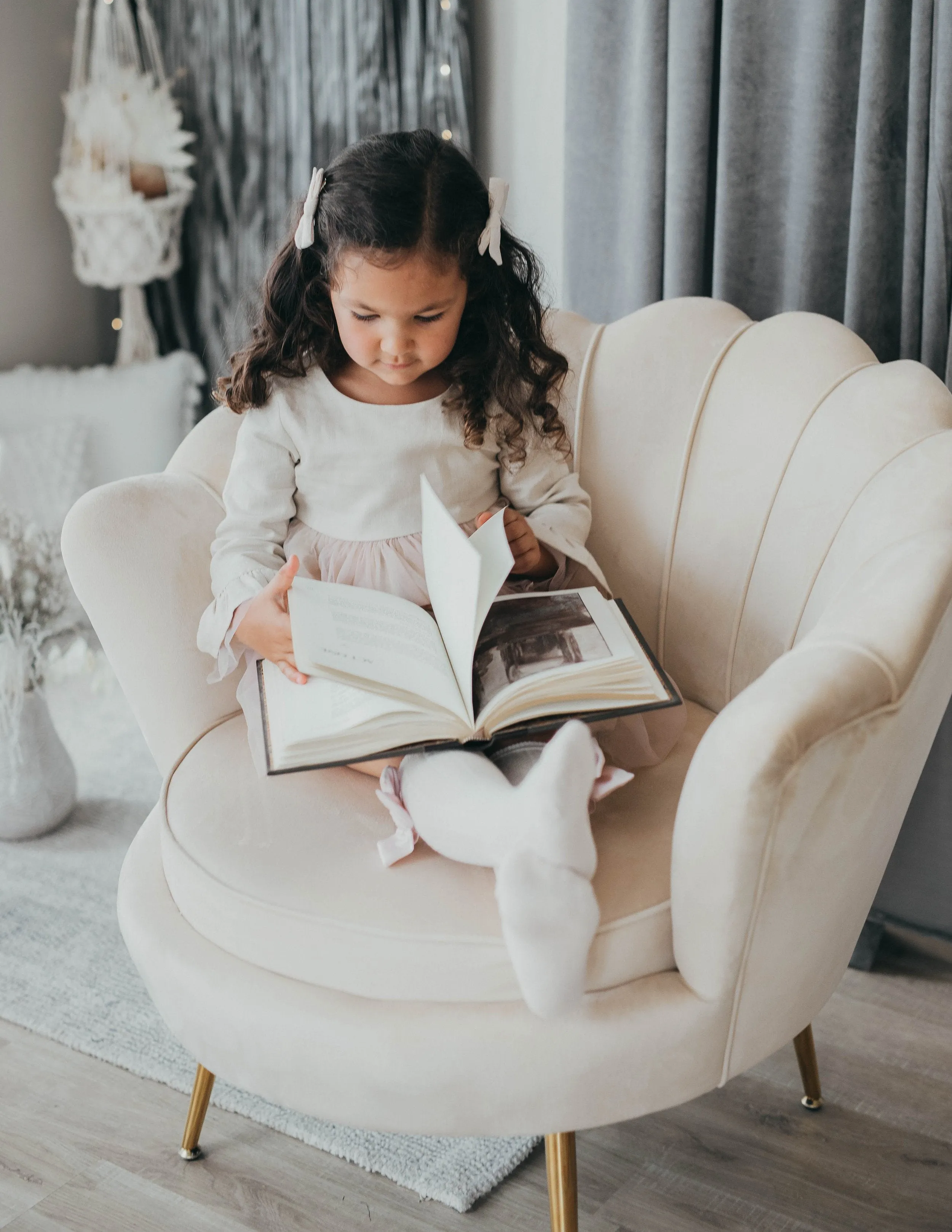 Ever After Linen Tutu Dress - Ivory Blush