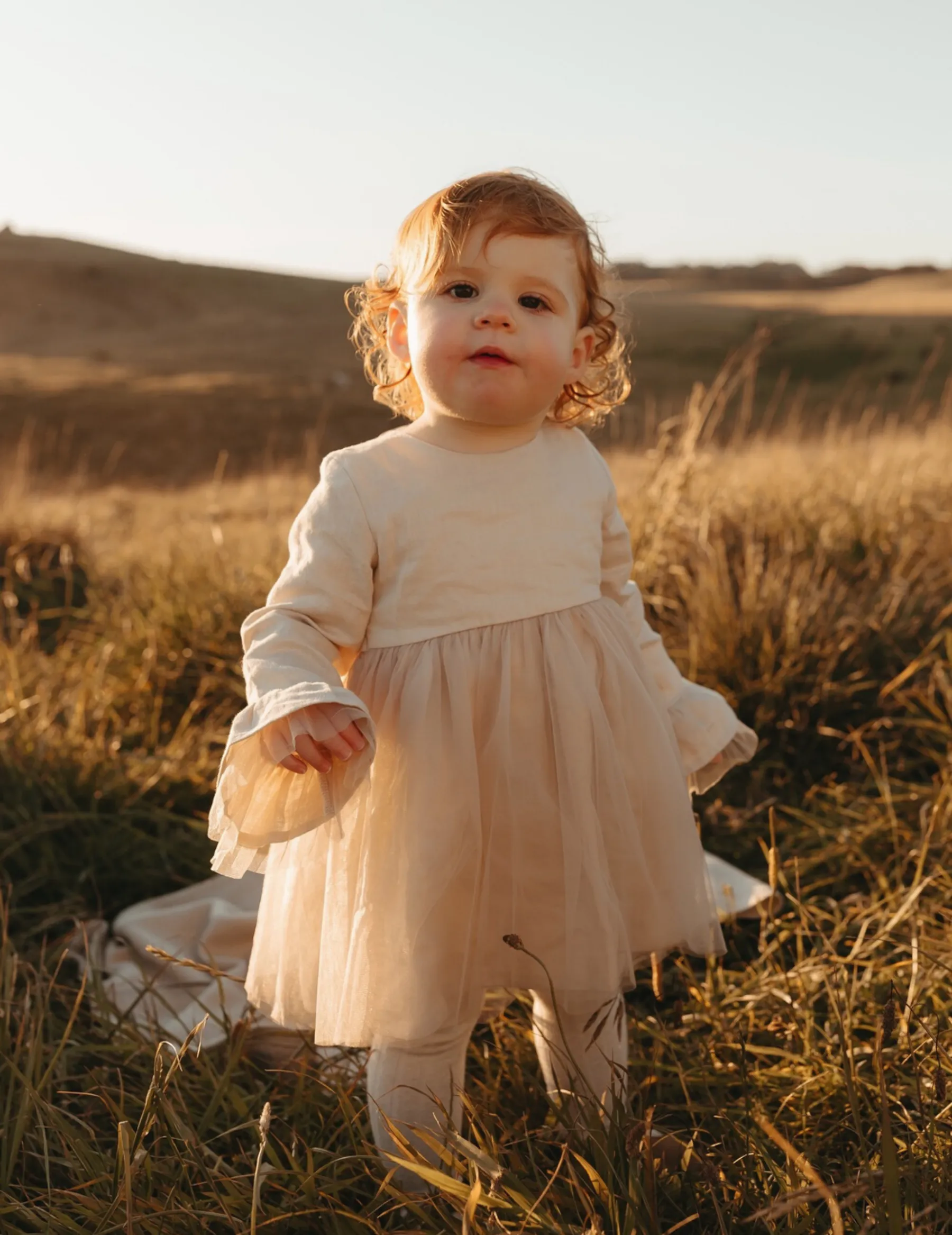 Ever After Linen Tutu Dress - Ivory Blush