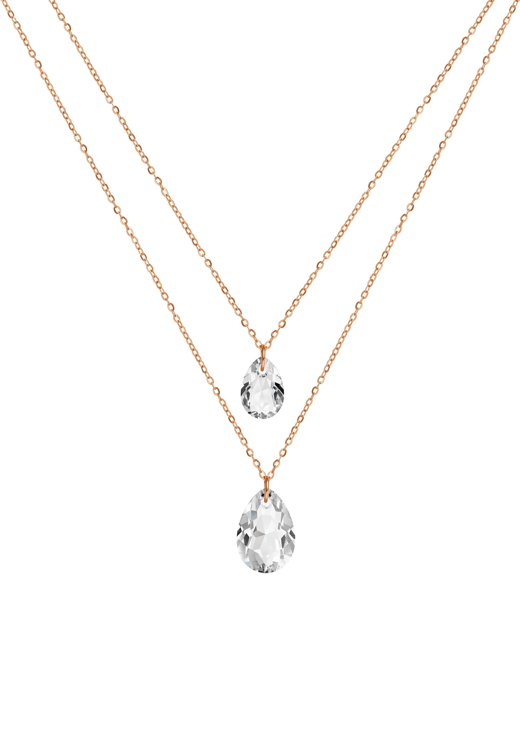 Facet Pear Pendant Necklace JS.0046