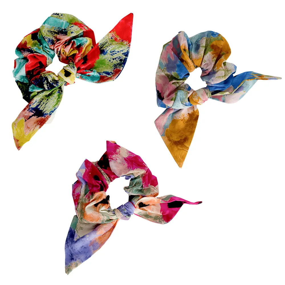 FLORAL COTTON SCRUNCHIES