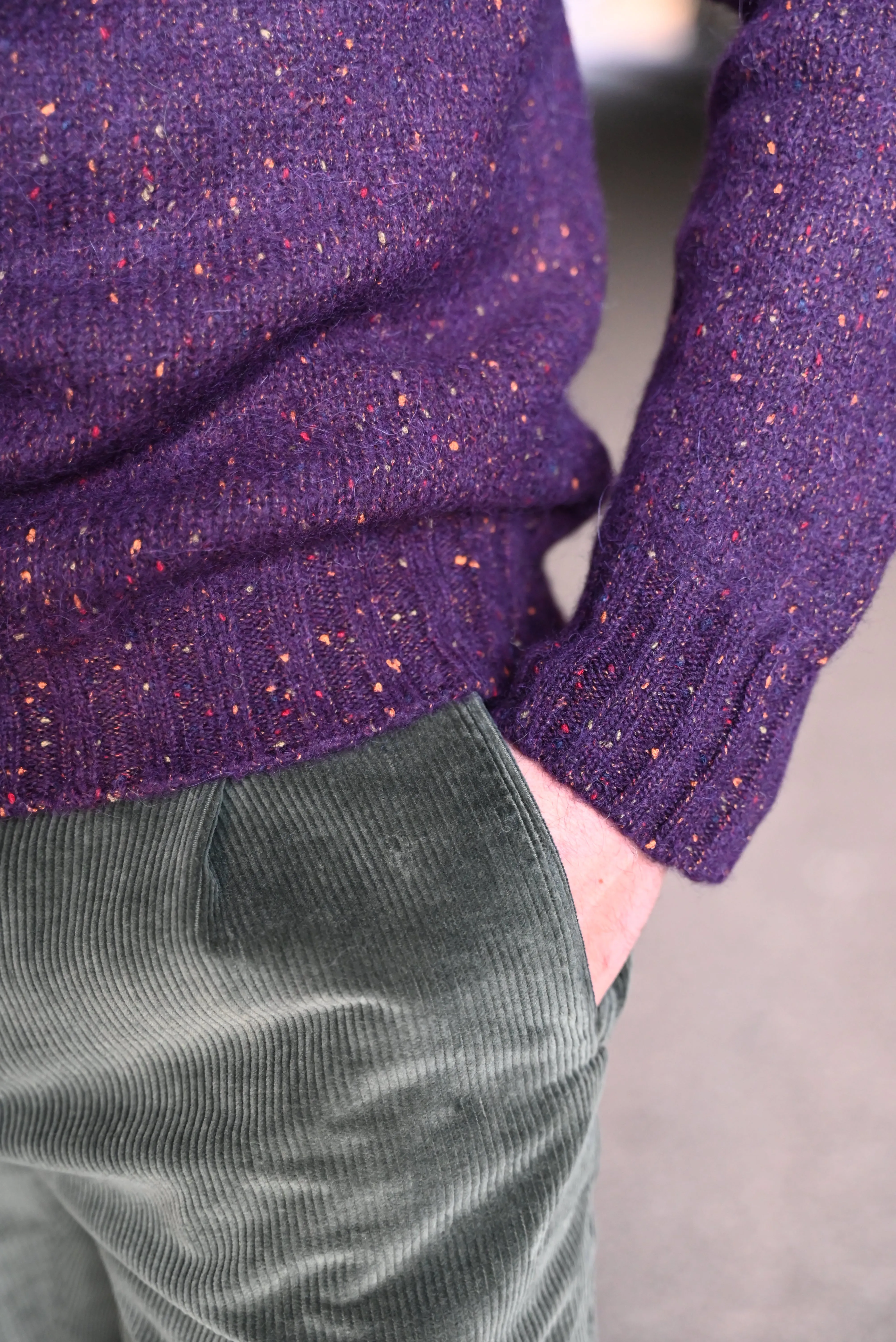 FRESH Bruce Crew Neck Wool Sweater Purple