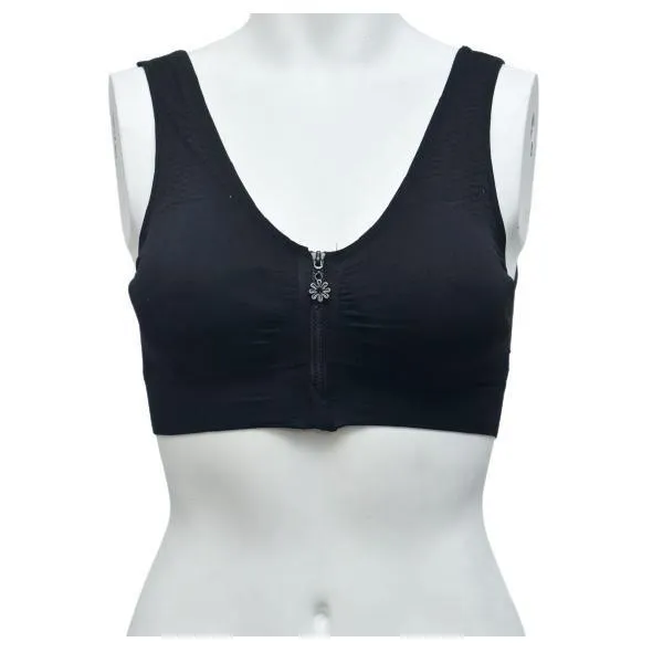 Front Open Zipper Blouse Bra