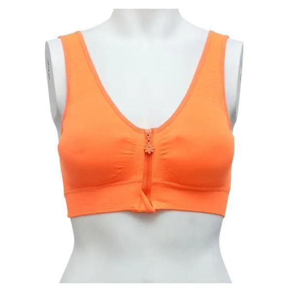 Front Open Zipper Blouse Bra