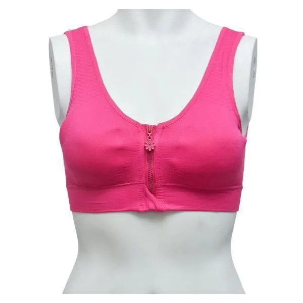 Front Open Zipper Blouse Bra