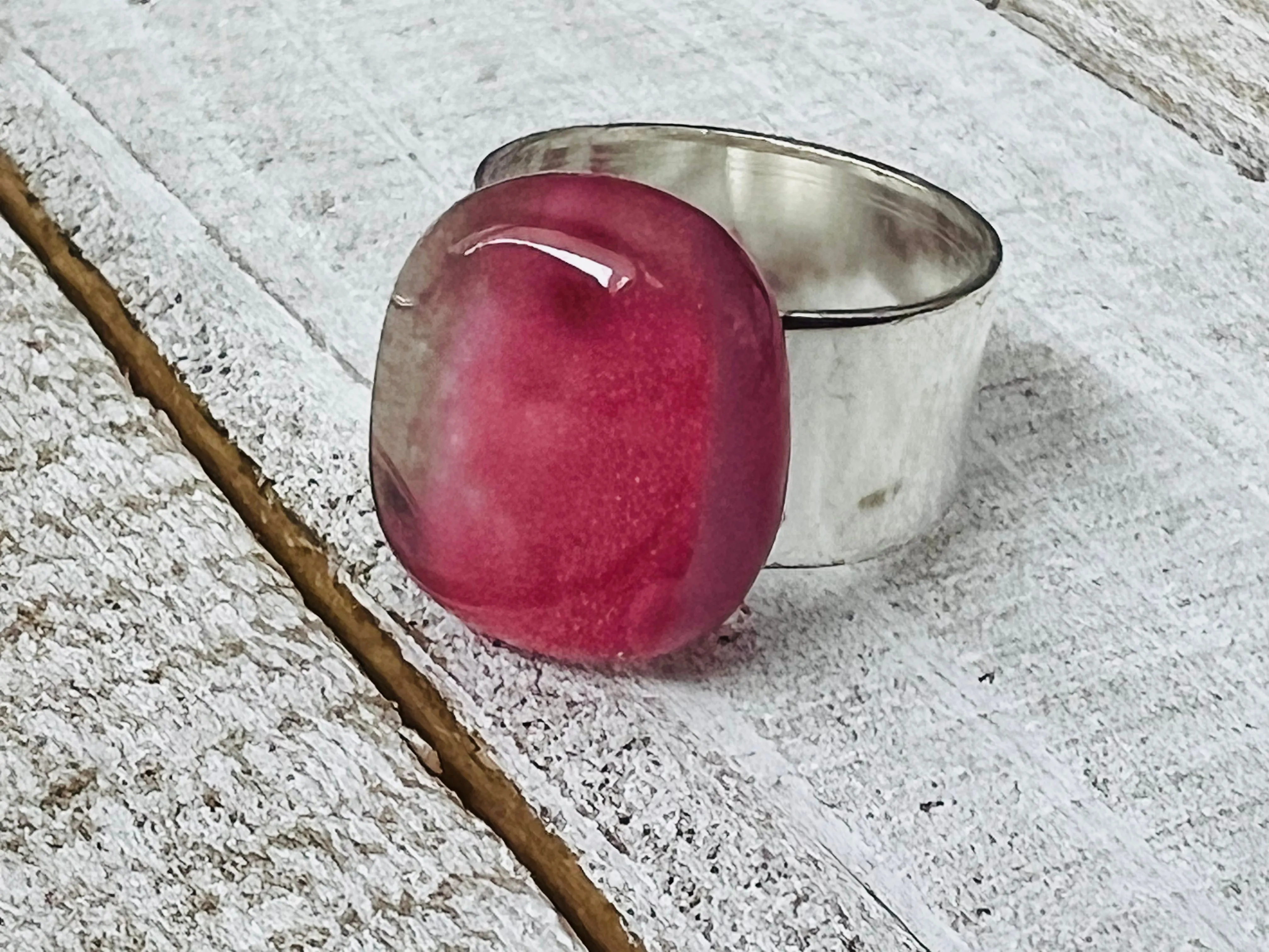 Fused Glass Ring~ Watermelon