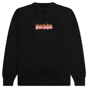 GD Burning Logo Crewneck - Black/White