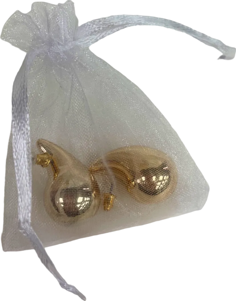 Gold large Teardrop stud Earrings