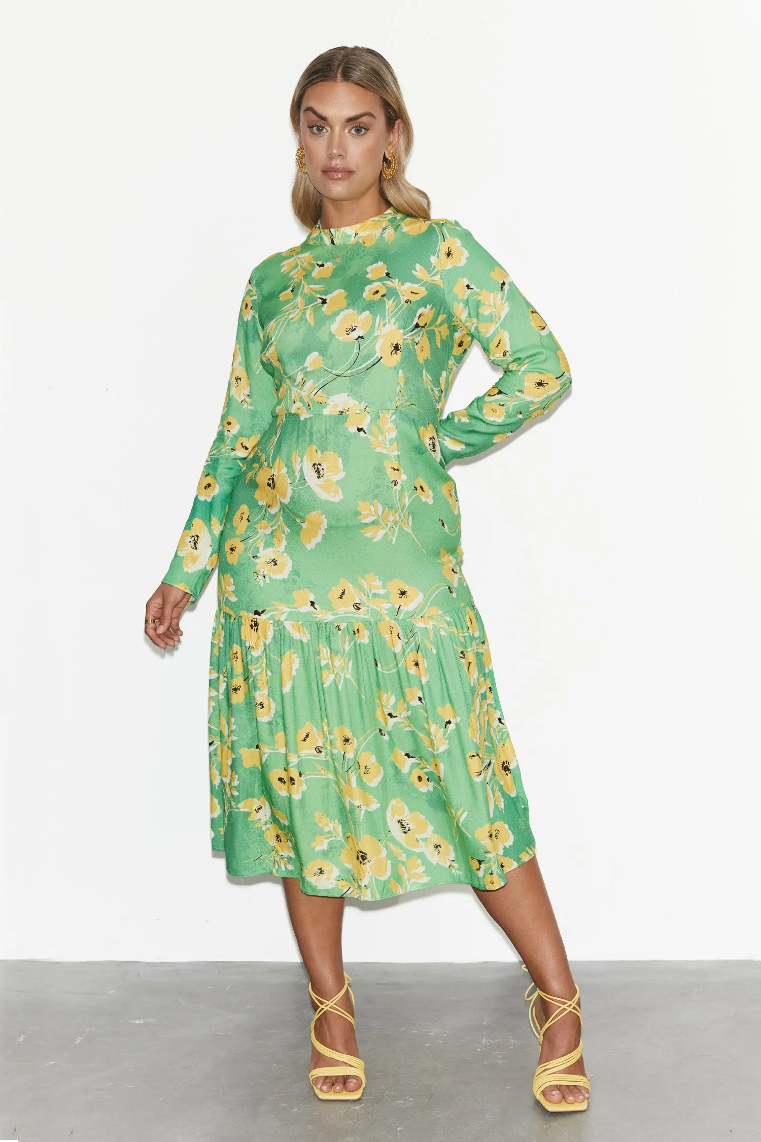 Green Daisy Dress - Curve