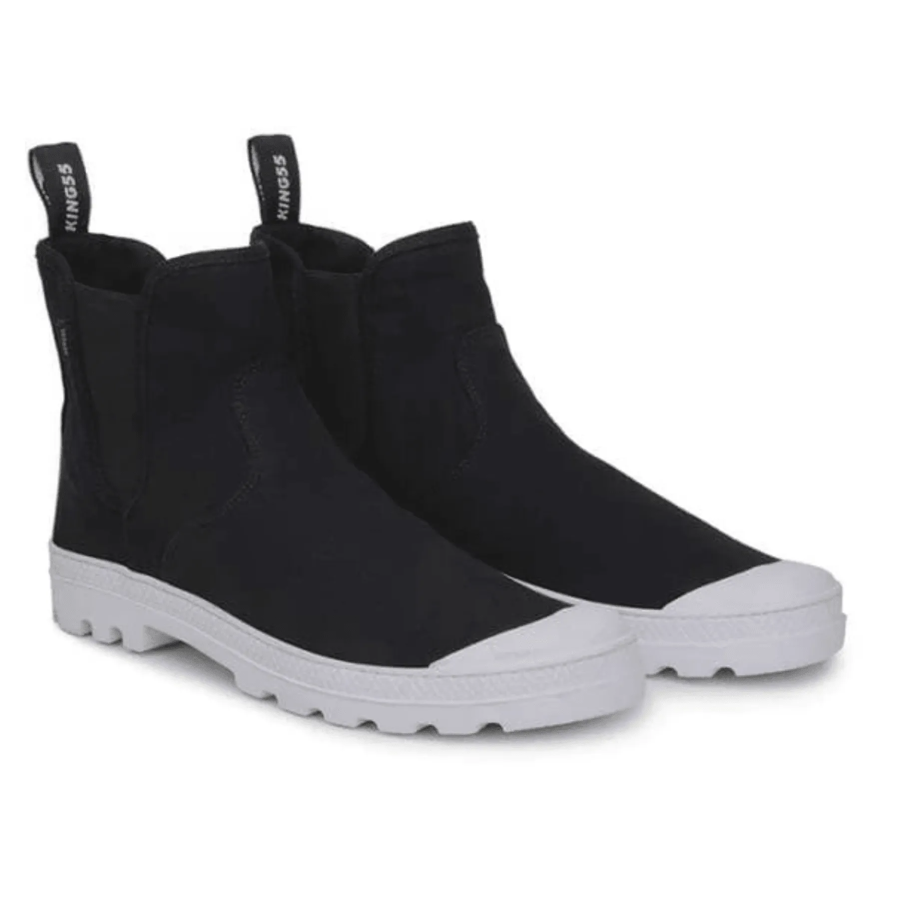 'Hammer Chelsea' vegan canvas chelsea boot by King55 - black