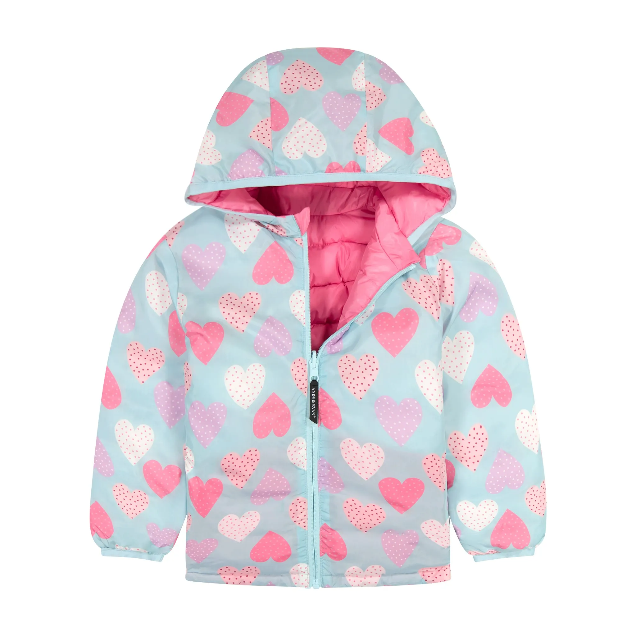 Infant Girls Reversible Puffer | Pink