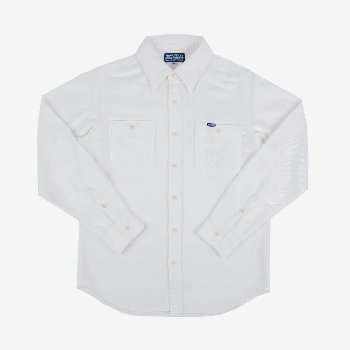 Iron Heart - IHSH-279-WHT - 7oz Soft Flannel Work Shirt - White