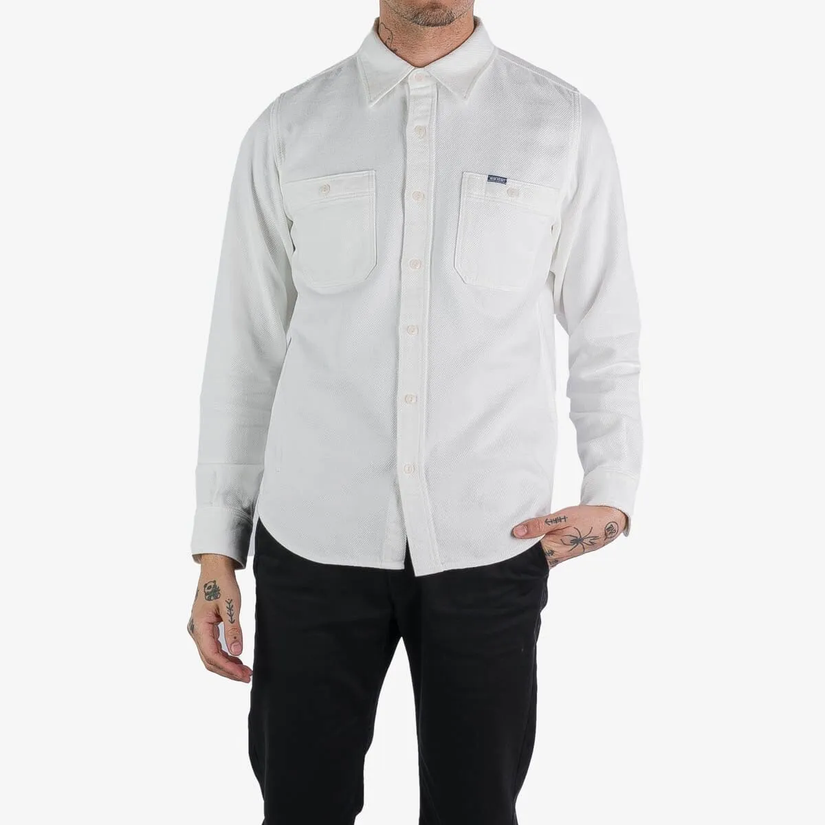 Iron Heart - IHSH-279-WHT - 7oz Soft Flannel Work Shirt - White