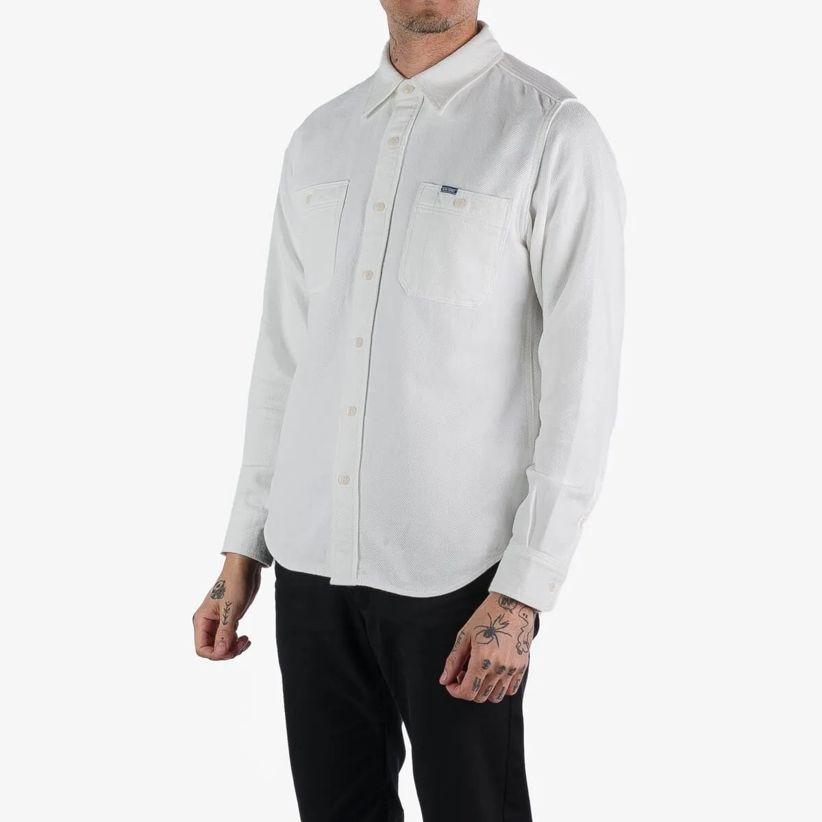 Iron Heart - IHSH-279-WHT - 7oz Soft Flannel Work Shirt - White