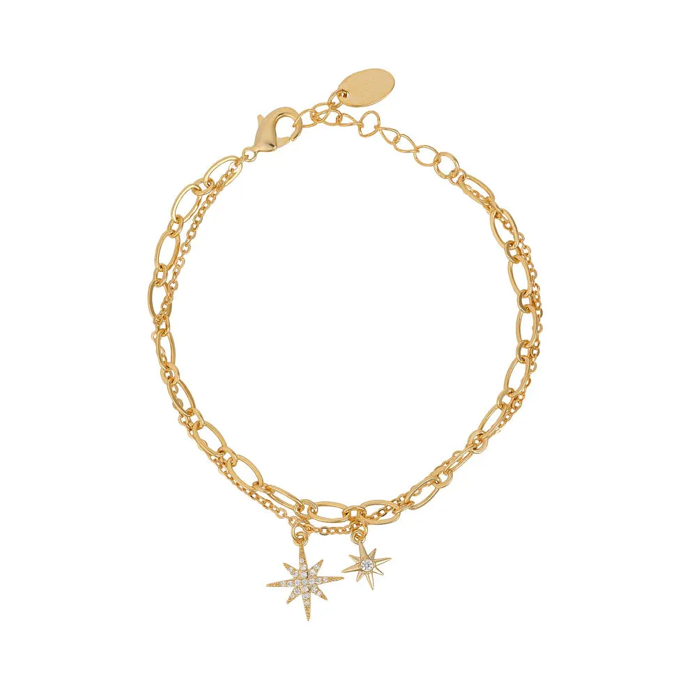 KNIGHT & DAY -  White CZ Star Bracelet