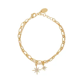 KNIGHT & DAY -  White CZ Star Bracelet