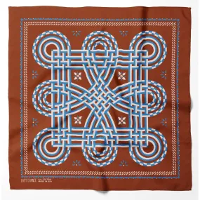 Last Chance Textiles: Organic Cotton Love Knot Bandana - Auburn