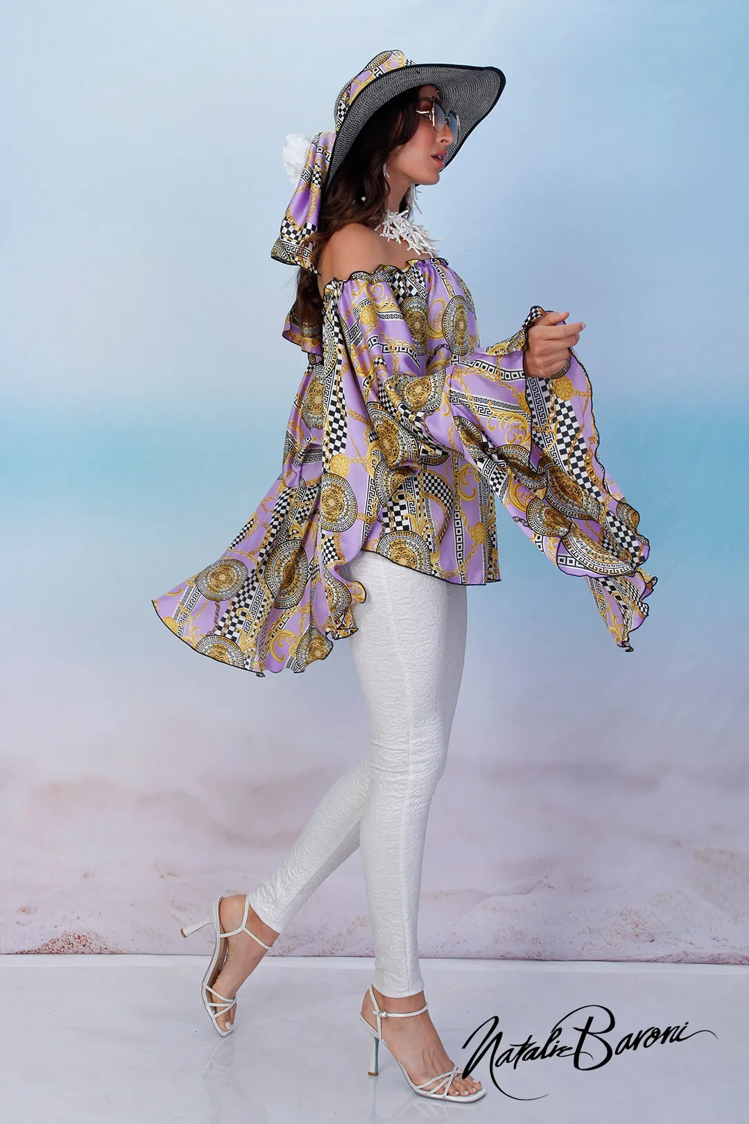 Lavender Poetsleeve Top - Venezia