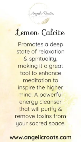 Lemon Calcite Crystal Card