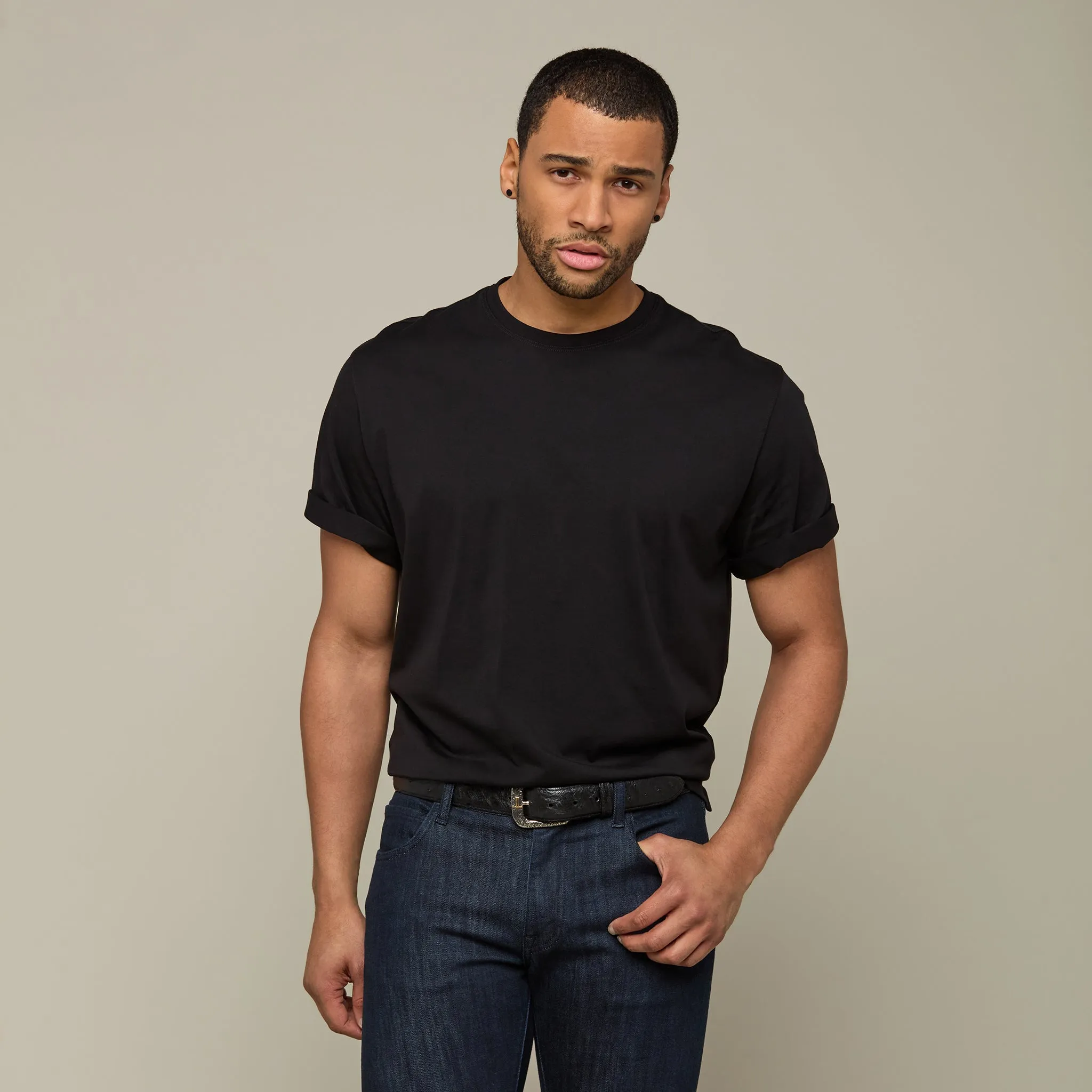 Lucchese Pima Cotton Tee :: Black