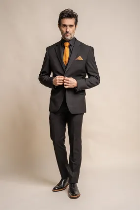 Marco Black Short Three Piece Suit