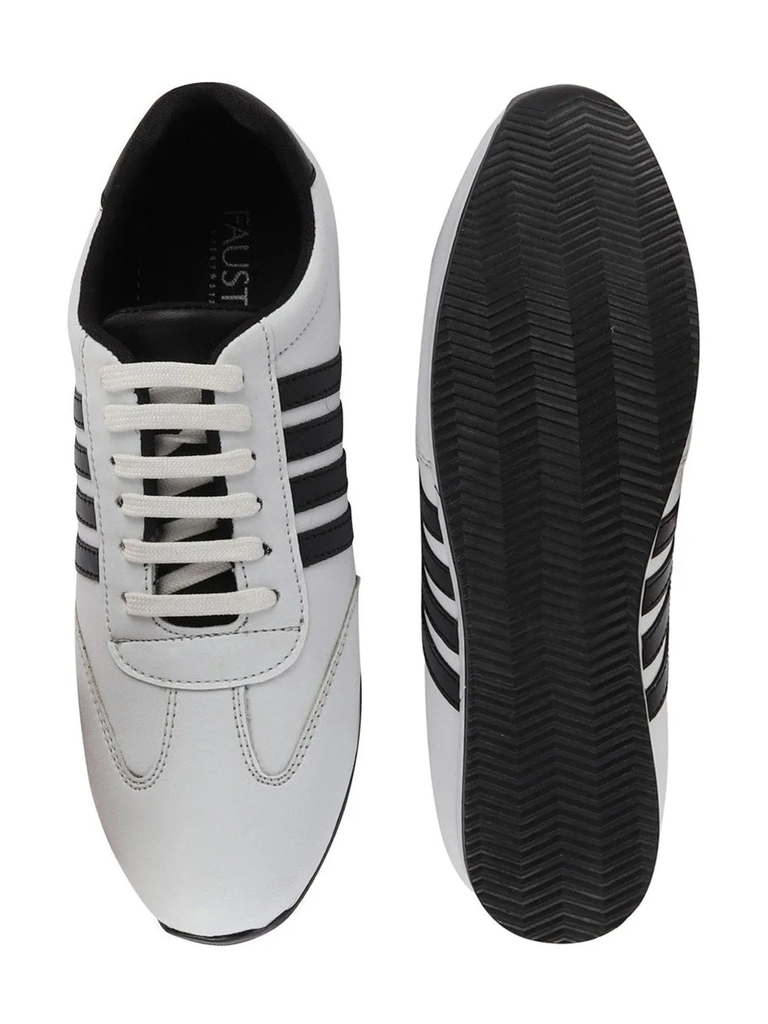 Men White Casual Classic Lace Up Sneakers