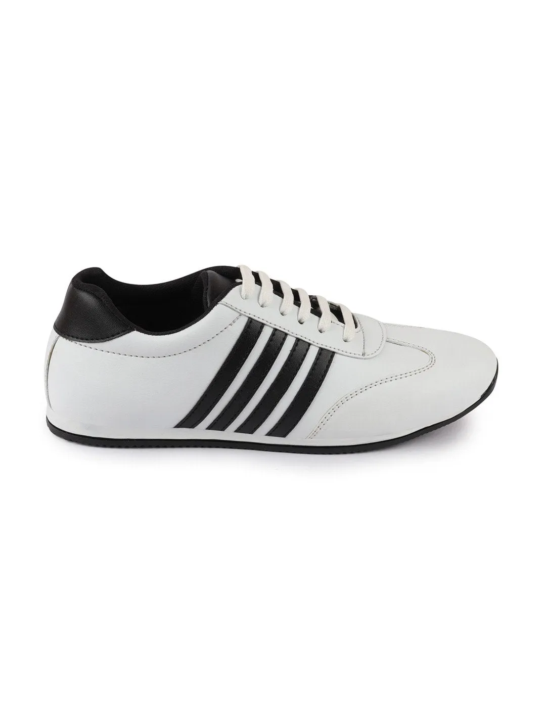 Men White Casual Classic Lace Up Sneakers