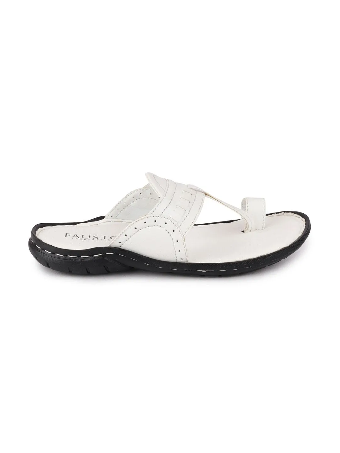 Men White Formal Slip-On Slippers