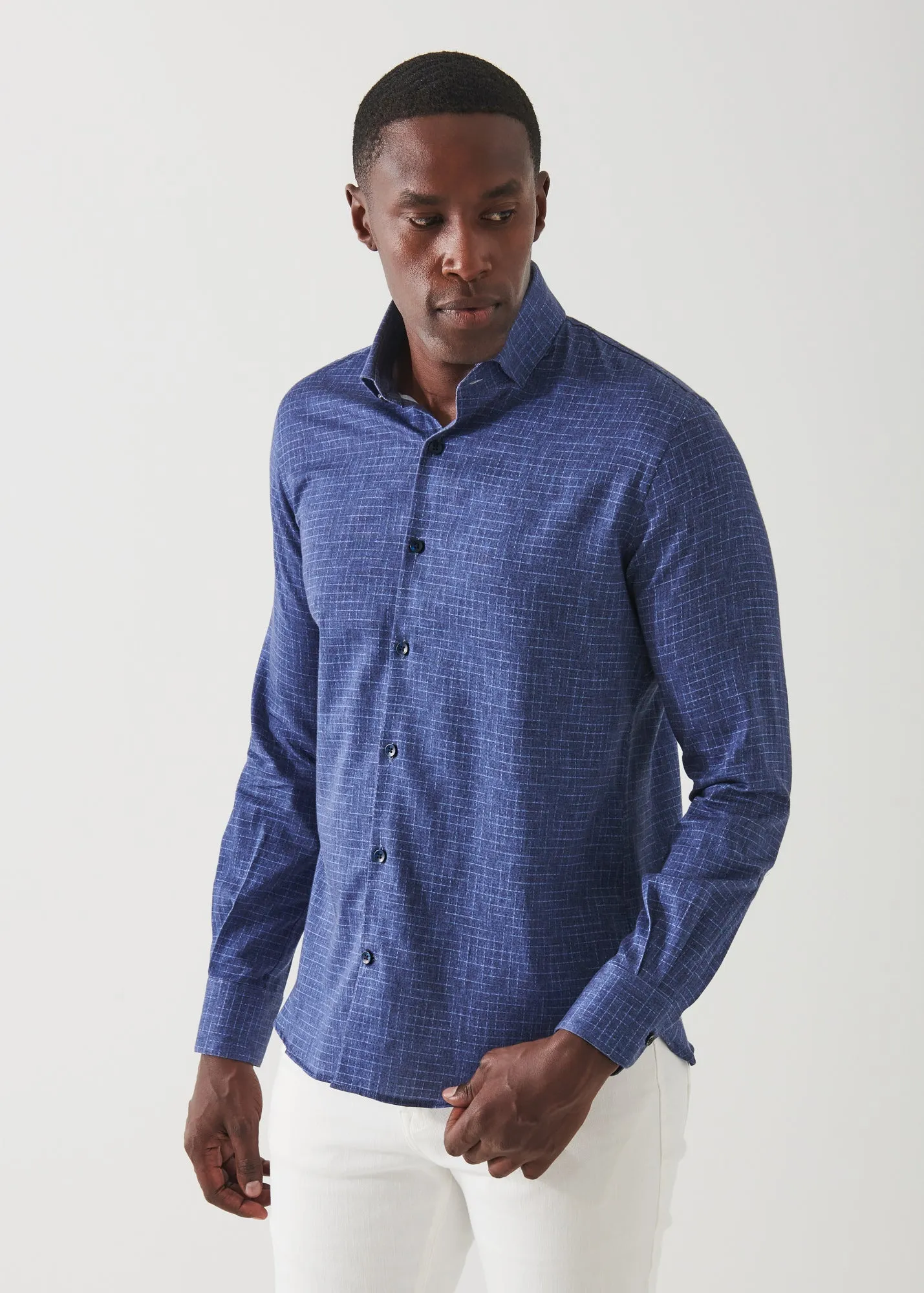 MIRCO-CHECK COTTON SHIRT