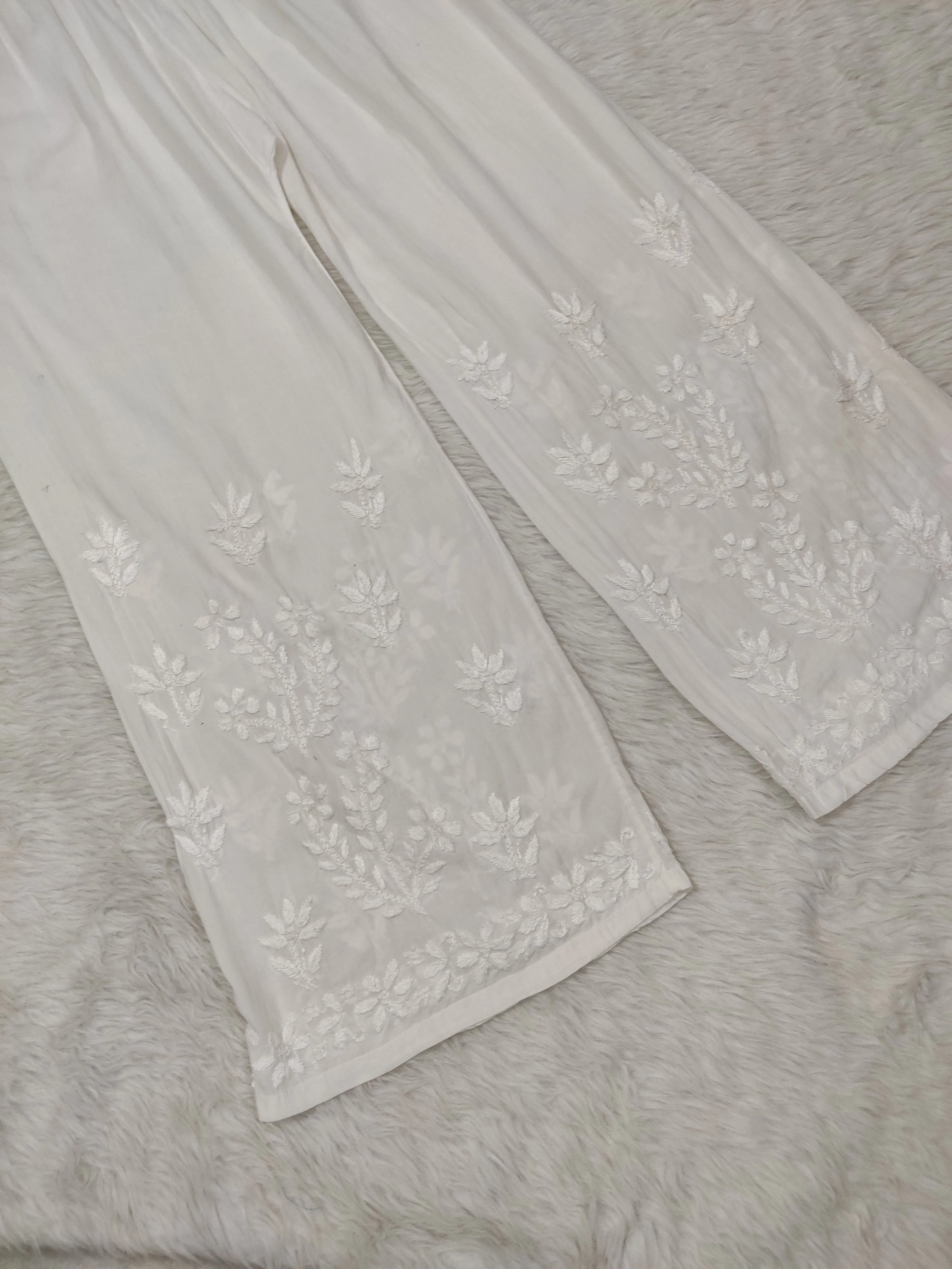 Modal Cotton Chikankari Pallazo