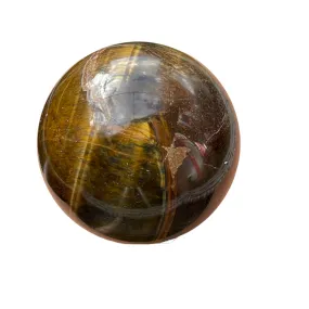 Natural Tiger Eye Gemstone Semiprecious Sphere