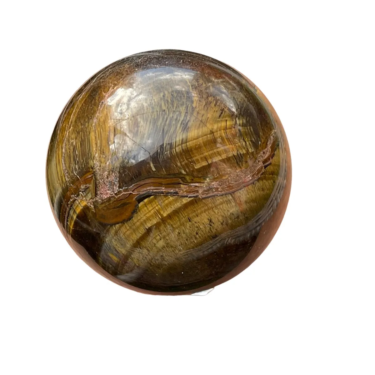 Natural Tiger Eye Gemstone Semiprecious Sphere