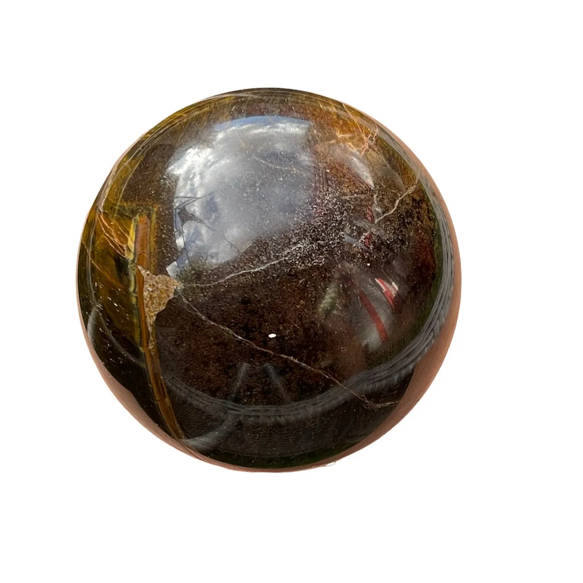 Natural Tiger Eye Gemstone Semiprecious Sphere