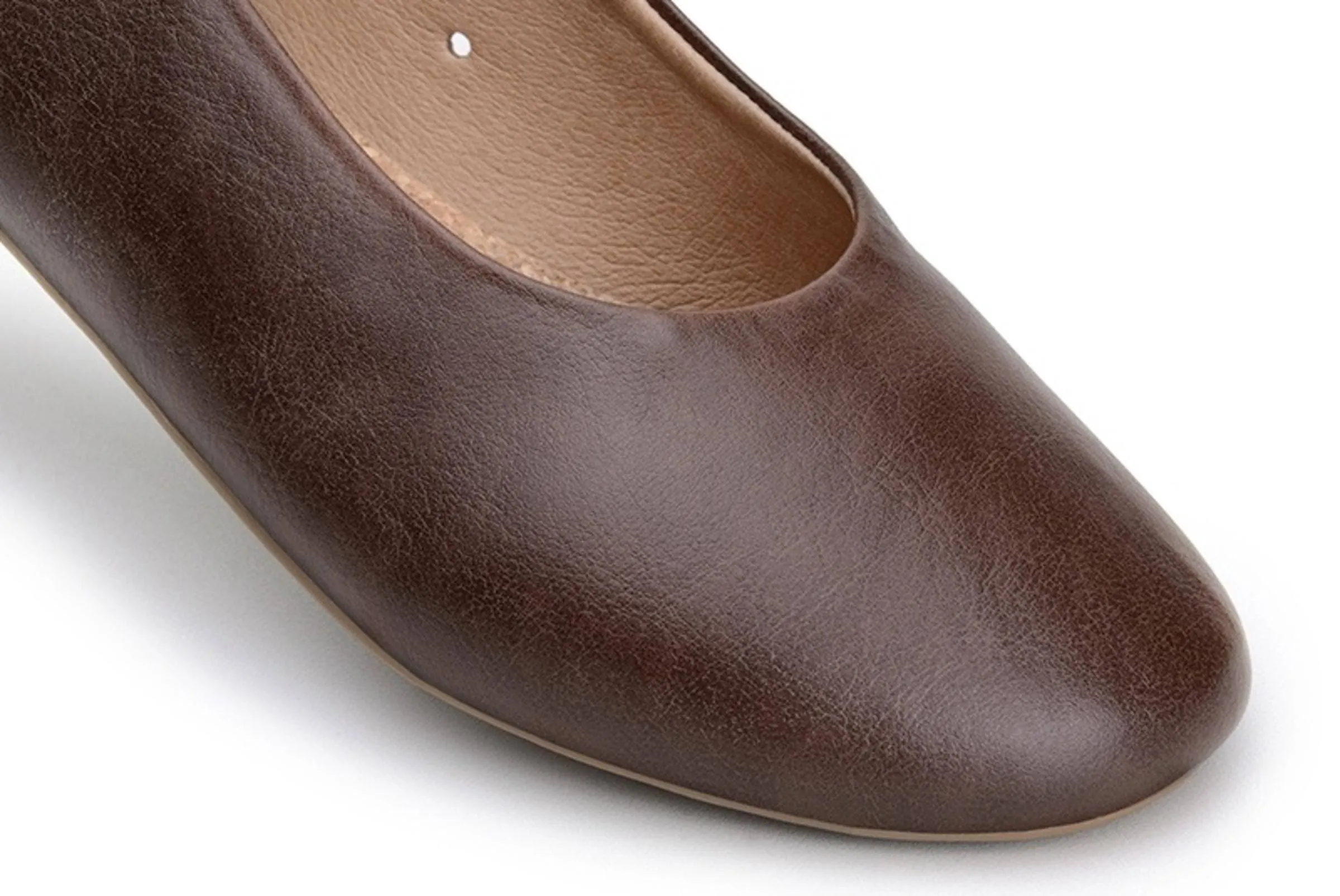 'Nelita' vegan women's flat by Ahimsa - cognac