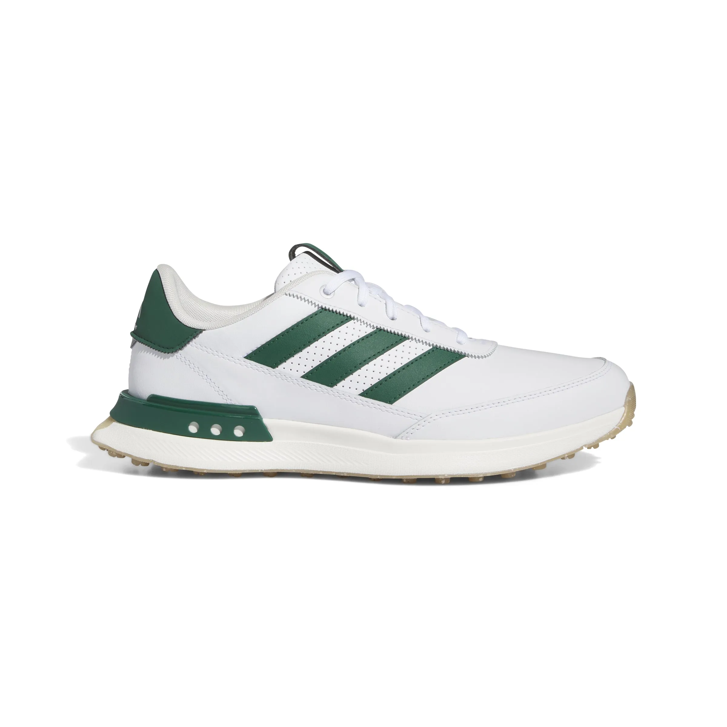 NEW adidas S2G Spikeless Leather 24 Golf Shoes - White/Court Green/Gum4