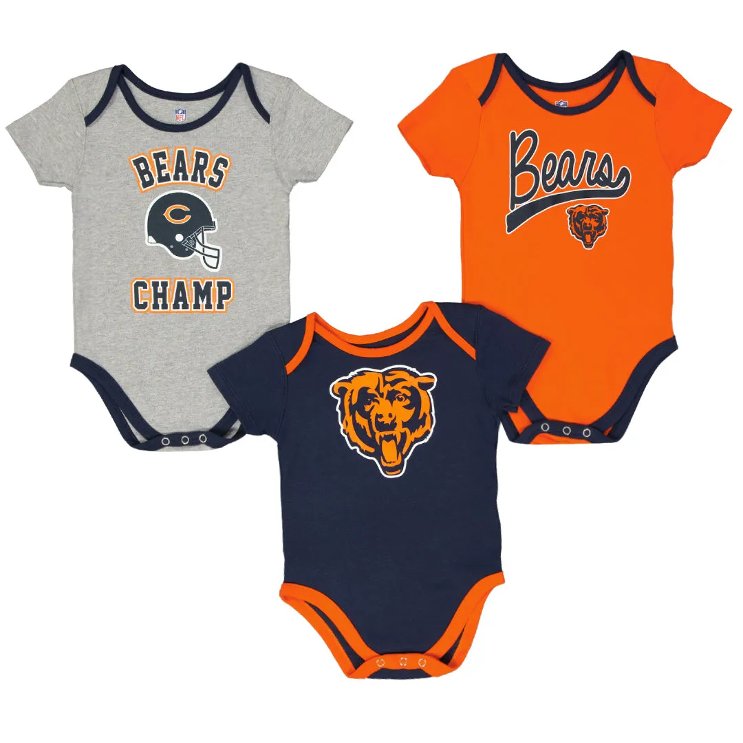 NFL - Kids' (Infant) Chicago Bears Champ 3 Piece Creeper Set (HK1I1FBAS BRS)