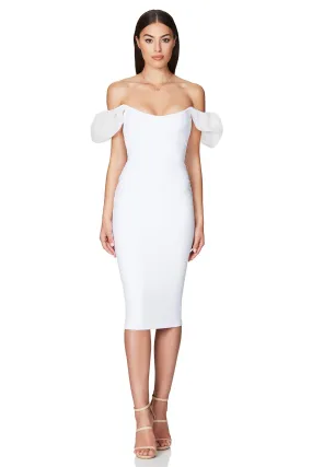 Nookie Eleganza Midi Dress - White