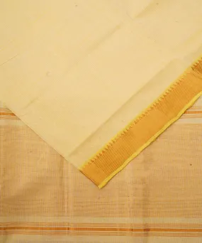 Offwhite handwoven mangalagiri cotton saree