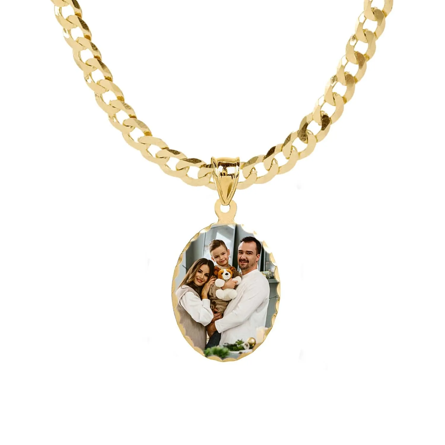 Oval Shaped Photo Pendant