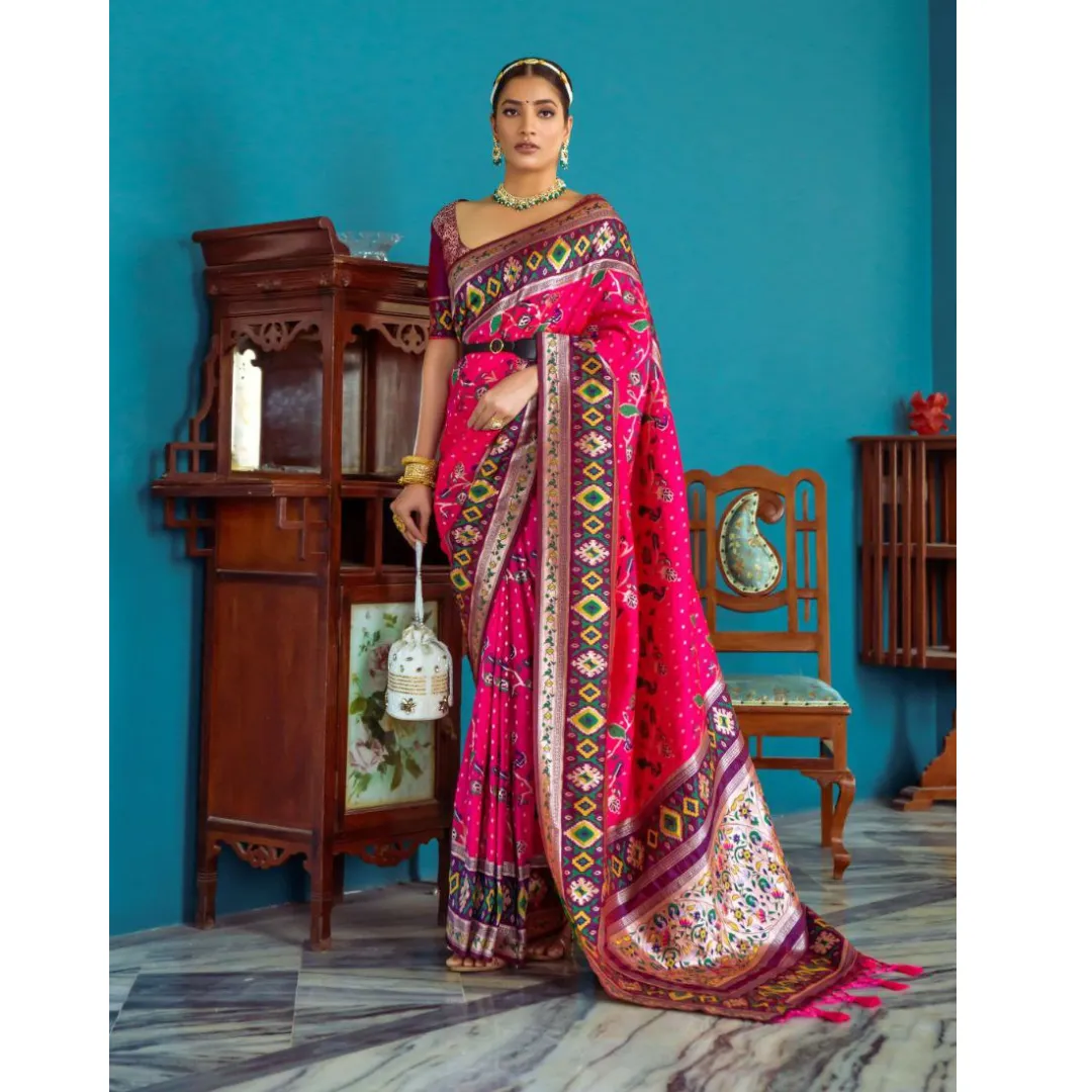 Paithani Patola Banarasi Soft Silk Saree