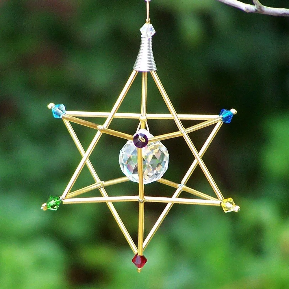 Pendulum-Gem Star NOVAS Rainbow Swarovski 7 Chakras