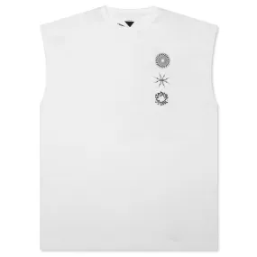 Pima Cotton Sleeveless Tee - White