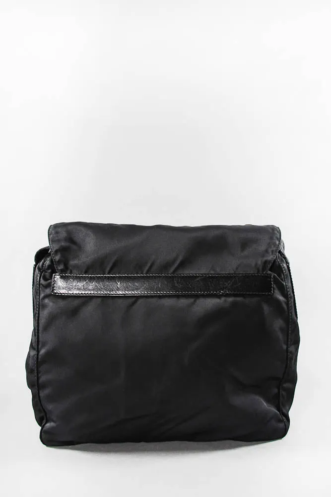 Prada Black Nylon Small Tessuto Messenger Bag