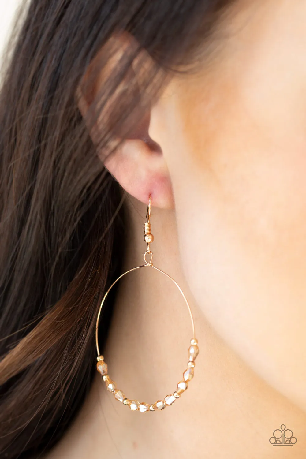 Prize Winning Sparkle Gold-Earrings