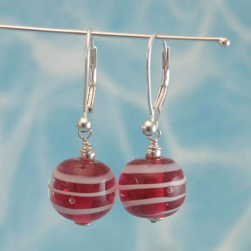 raspberry ripple earrings