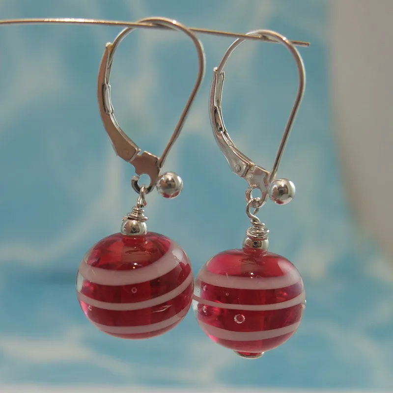 raspberry ripple earrings