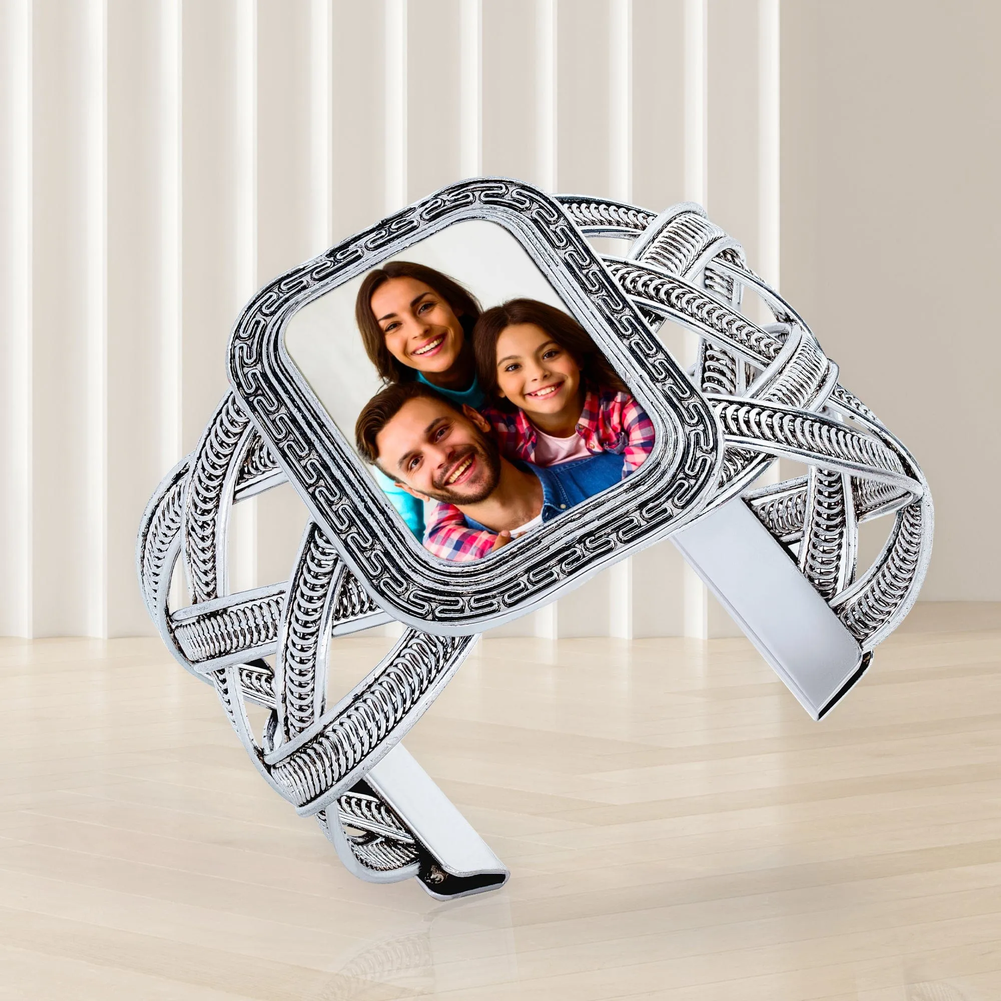 Rectangle Shaped Photo Bangle Bracelet